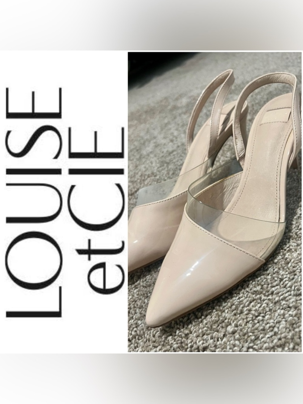 Louise et Cie Kareena Blush “French Pink” Leather Pointed Slingback Pumps Size 8